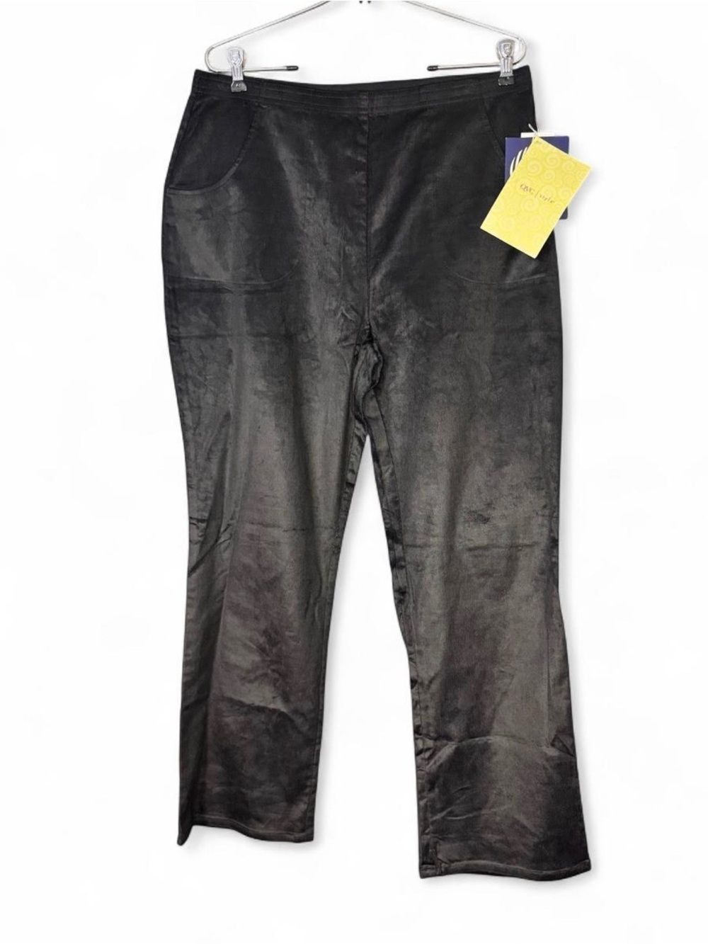 Denim&Co Black Velvet Flare Jeans